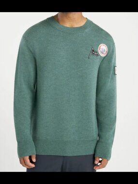 Aspen Collection Men’s L Crater Sweater 100% Merino Wool Mountain Classic